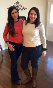 My prima and I during her visit...on my bday!